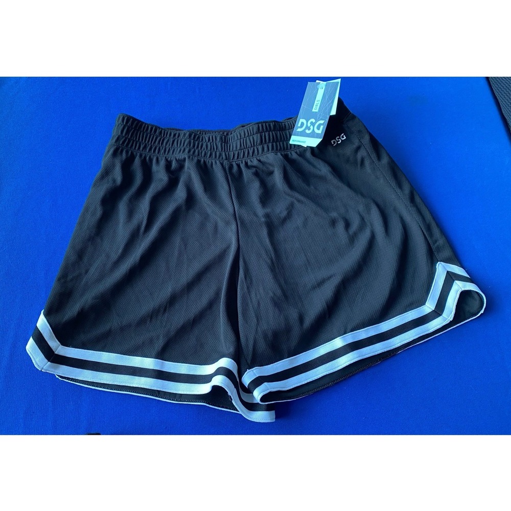 DSG Girls Mesh Shorts Pure Black Mid Rise Relaxed Fit Size Medium 10-12 NWT